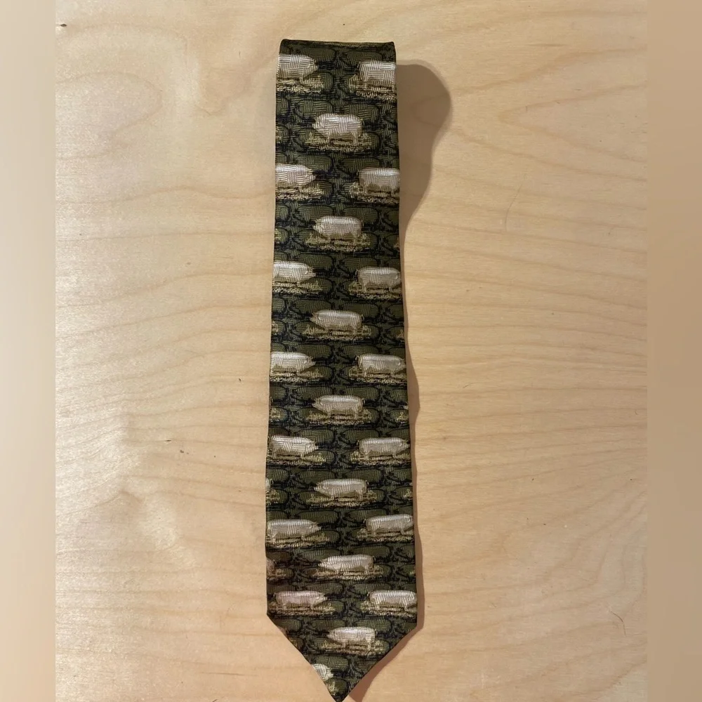 Bob Timberlake Elegant Green Patterned Tie (CI)
